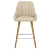 Rosa Oak Bar Stool Beige