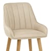 Rosa Oak Bar Stool Beige