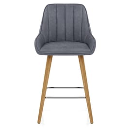 Rosa Oak Bar Stool Blue