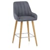 Rosa Oak Bar Stool Blue