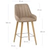 Rosa Oak Bar Stool Brown