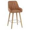 Rosa Oak Bar Stool Tan