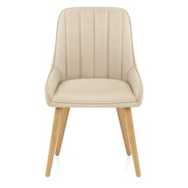 Rosa Oak Dining Chair Beige