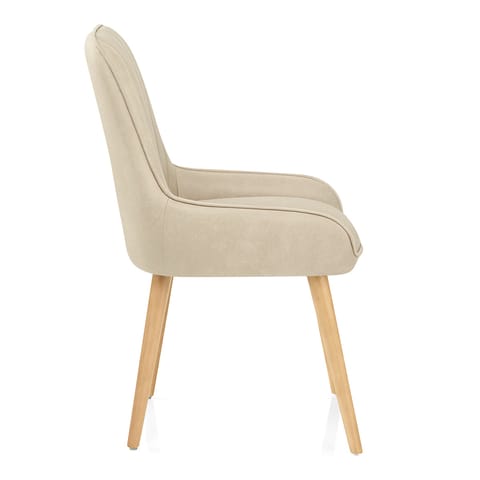 Rosa Oak Dining Chair Beige