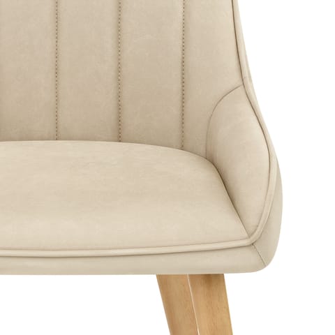Rosa Oak Dining Chair Beige