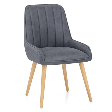 Rosa Oak Dining Chair Blue