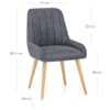 Rosa Oak Dining Chair Blue