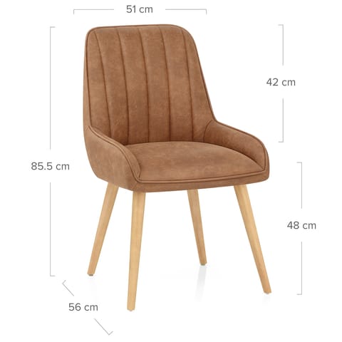 Rosa Oak Dining Chair Tan