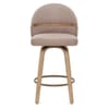 Odessa Oak Bar Stool Brown Fabric