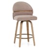 Odessa Oak Bar Stool Brown Fabric