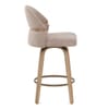 Odessa Oak Bar Stool Brown Fabric