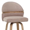 Odessa Oak Bar Stool Brown Fabric