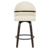 Odessa Dark Walnut Bar Stool Cream Real Leather