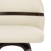 Odessa Dark Walnut Bar Stool Cream Real Leather