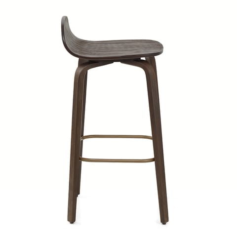 Curve Bar Stool Antique Walnut