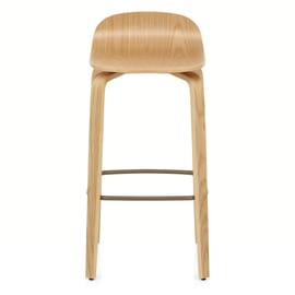Curve Bar Stool Polished Oak