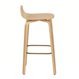 Curve Bar Stool Polished Oak