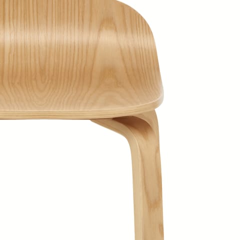 Curve Bar Stool Polished Oak
