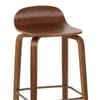 Curve Bar Stool Polished Walnut