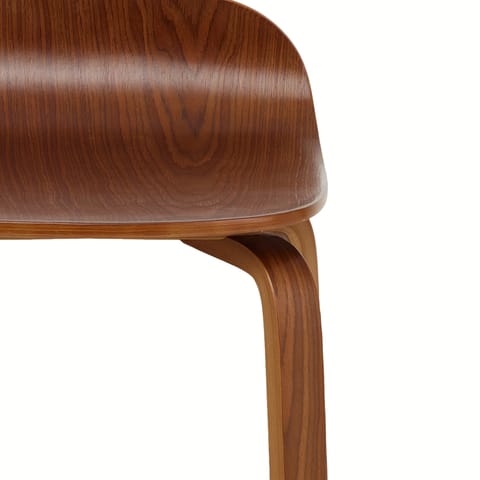 Curve Bar Stool Polished Walnut