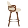 Franco Walnut Bar Stool Cream