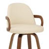 Franco Walnut Bar Stool Cream