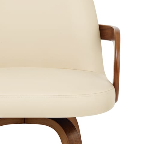 Franco Walnut Bar Stool Cream