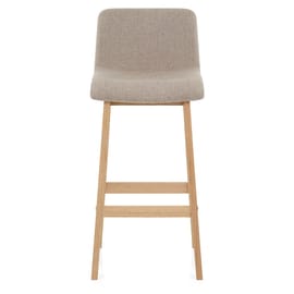 Haven Oak & Tweed Fabric Stool