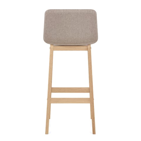 Haven Oak & Tweed Fabric Stool
