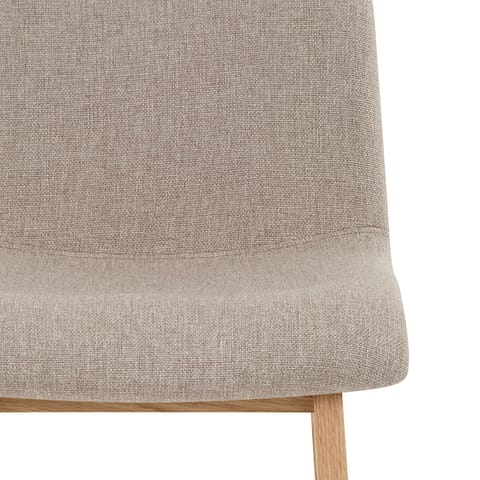 Haven Oak & Tweed Fabric Stool