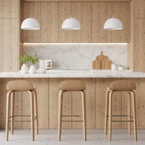 Curve Bar Stool Antique Oak