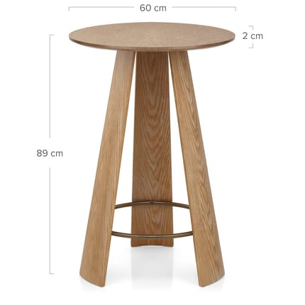 Bravo Bar Table Antique Oak Dimensions