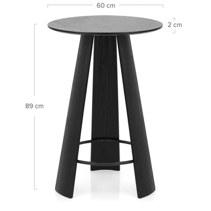 Bravo Bar Table Black Wood Dimensions
