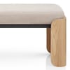 Clifton Oak Bench Beige Fabric