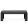 Clifton Wooden Bench Charcoal Fabric