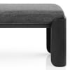 Clifton Wooden Bench Charcoal Fabric