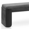 Clifton Wooden Bench Charcoal Fabric