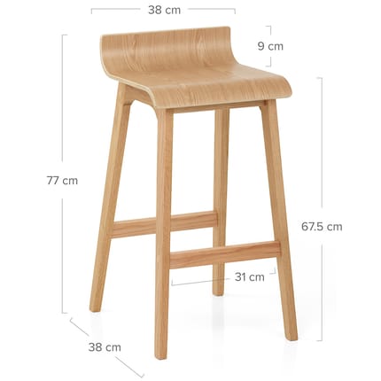 Slink Wooden Bar Stool Dimensions