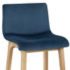 High Drift Oak & Blue Velvet Stool