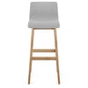High Drift Oak & Light Grey Fabric Stool