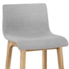 High Drift Oak & Light Grey Fabric Stool