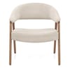 Taylor Oak Chair Beige Fabric