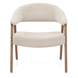Taylor Oak Chair Beige Fabric