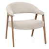 Taylor Oak Chair Beige Fabric