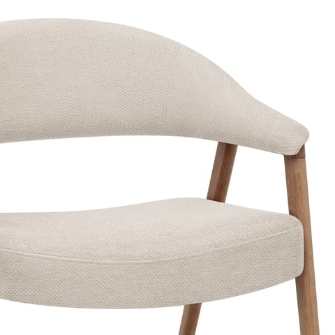 Taylor Oak Chair Beige Fabric