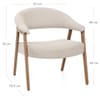 Taylor Oak Chair Beige Fabric