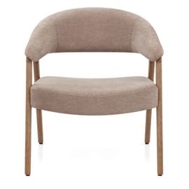 Taylor Oak Chair Brown Fabric