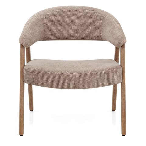Taylor Oak Chair Brown Fabric