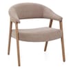 Taylor Oak Chair Brown Fabric