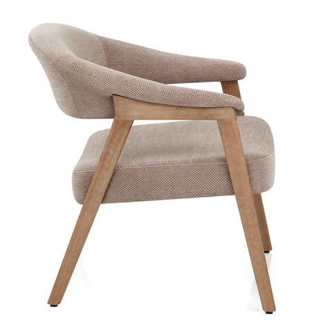 Taylor Oak Chair Brown Fabric